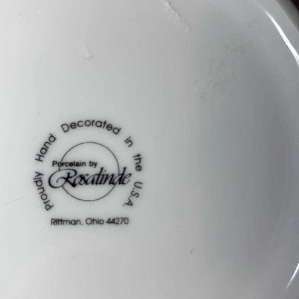 Porcelain Dog Dish With Footprints Around and Darling little Yorkie inside